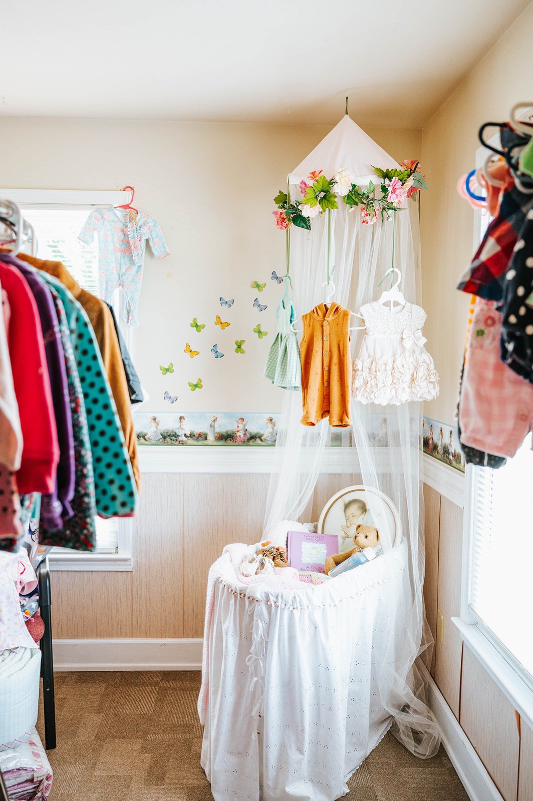 A prepared bassinet corner in the Safe Choice nursery